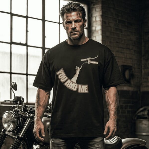 "You and Me" Biker Connection Premium Oversized Tee