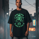 Born to Ride - Vintage Biker Skull 