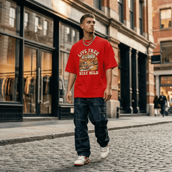 Adventure Bound "Stay Wild" Vintage Oversized Tee - Premium Streetwear