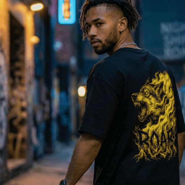 "Wolf Roar" Oversized Streetwear T-Shirt