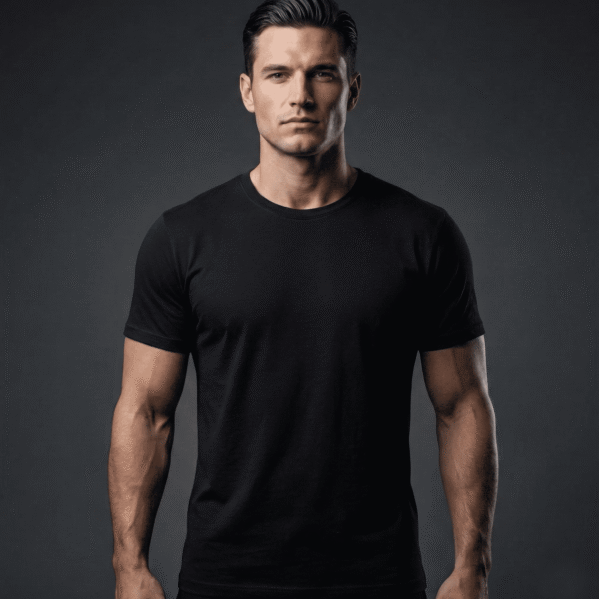 Plain regular fit premium Tee – Black