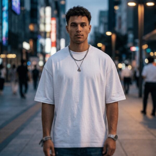 Plain Oversized premium Tee – White