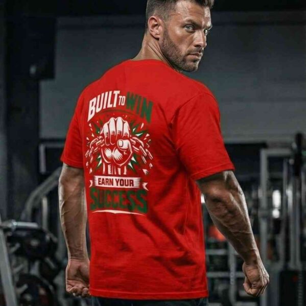 Built to Win: "Earn Your Success" Oversized Premium Gym Tee