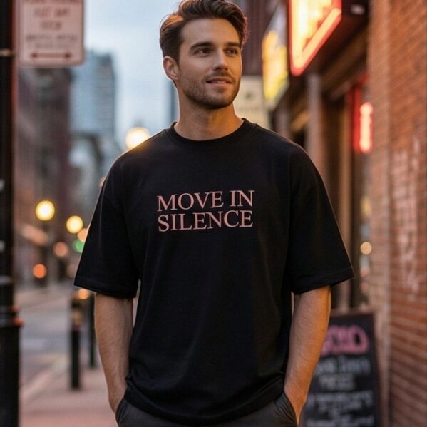 "Move In Silence" Premium Oversized Streetwear T-Shirt – Urban Hustle Collection